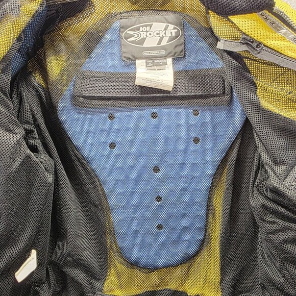 Joe Rocket Jacket Womens Medium Yellow Black Ballistic Series Mesh Motorcycle - Picture 6 of 13